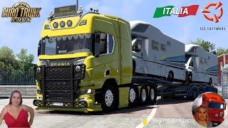 Euro Truck Simulator 2 1.50 Heavy Delivery Oristano to Cagliari Sardegna DLC Italy + DLCs & Mods