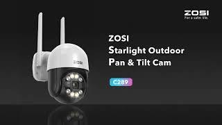 ZOSI C289 Wireless PTZ Security Camera with 355° Pan & 140° Tilt Wide Viewing Angle