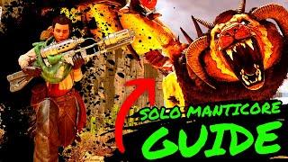 SOLO MANTICORE WALK THROUGH for SCORCHED EARTH in Ark Survival Ascended How to Solo Manticore