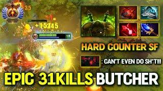 EPIC 31KILLS MID Pudge Aghs Scepter + Bloodstone Build 100% Hard Counter Shadow Fiend 7.37d Dota 2