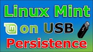 Install Linux Mint live on a USB key with persistence fast and easy