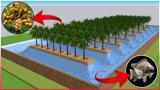 Integrated COCONUT and FISH Farming  Integrated Farming System Planning & Ideas  Farm Design