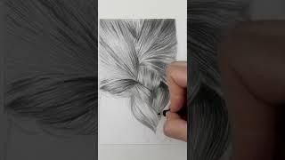 Drawing Realistic Hair - Braid ️ #graphitepencils #drawing #emmykalia