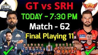 IPL 2023  Gujarat Titans vs Sunrisers Hyderabad Playing 11 2023  GT vs SRH Playing 11 2023