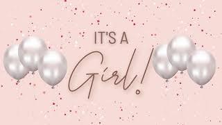 Its A Girl  Gender Reveal Party TV Banner  TV Reveal Party Slideshow  Gender Reveal Screensaver