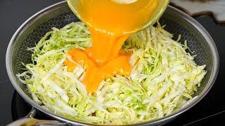 Just pour the eggs over the cabbage A quick and incredibly tasty recipe