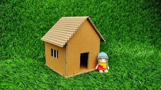 How to make a small Cardboard House Beautifully  Easy DIY  School Project  Simple & EasyCrafts