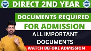 Documents Required for DSE Admission Process 2024  Direct second Year Admission Process 2024