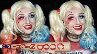 Harley Quinn Halloween Makeup Tutorial  Clothes ALSO Painted On