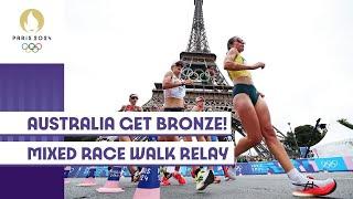 Bronze for Australia   Mixed Race Walk Relay  #Paris2024 Highlights