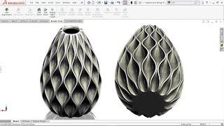 Exercise 17 How to model a Sequence Vase Design in Solidworks 2018