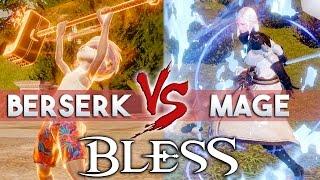 Bless Online PVP Gameplay  Berserker VS Mage 1v1 Duel Lv. 30