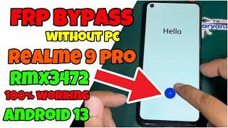 Realme 9 Pro RMX3472 FRP Bypass without PC Android 13