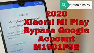 Xiaomi Mi Play M1901F9E Remove Google Account Bypass FRP. Without PC