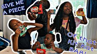 Kit Kat Bar Challenge  Reika and Family