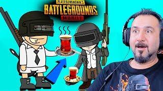 ÇAY MUHABBETİNE GELMİŞLER DAR ALANDA EĞLENCE MODU  PUBG MOBILE