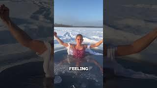 Ice Queen Emerges from Ice Water #IceQueen #iceswimming #ice  @_galkina_anna_