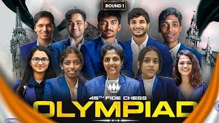 Chess Olympiad 2024 Round 1  Live commentary ft. Amruta IM Sagar GM Harshit