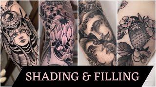 Tattoo Tutorial - SHADING AND FILLING  BLACK&GREY