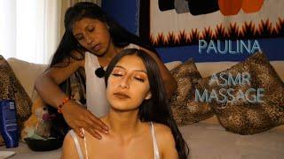 PAULINA & DOMENICA ASMR MASSAGE  HEAD FOOT SHOULDER BELLY BACK