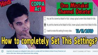 How to Perfectly Set Kid Content or Not COPPA Children Protection Act Settings Hindi