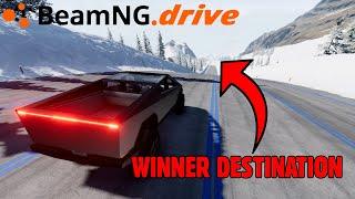 BeamNG - We Did A Mega Downhill Race In Snow