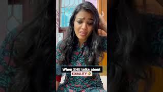 When Wife Talks About Equality  #funnyshorts #tamilshorts #comedy