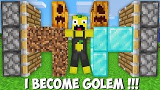 I found a NEW WAY TO BECOME DOUBLE GOLEM in Minecraft  DIAMOND vs DIRT GOLEM 