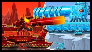 The World of Fire Tank Vs Ice Tank  Мега танки VS  Мультики про танки  Arena Tank Cartoon