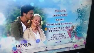 Mamma Mia The Movie DVD Menu Walktrough