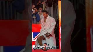 Anthony Joshua FIREWORKS ring walk for Francis Ngannou