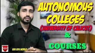 AUTONOMOUS COLLEGESAFFILIATED TO UNIVERSITY OF CALICUTCOURSES