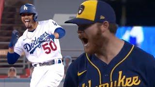 The Dodgers take the lead and Brandon Woodruff gets ejected a breakdown