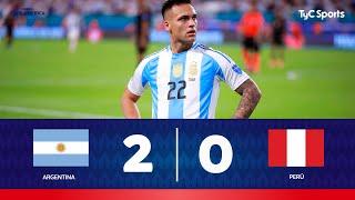 Argentina 2-0 Perú  DOBLETE DE LAUTARO MARTÍNEZ  Copa América 2024