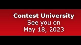 Contest University - CTU Livestream 51823 800am EDT