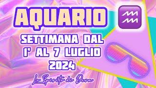 Acquario ️dal 1’ al 7 Luglio 2024 #acquario #previsionisettimanali #oroscopoacquario #tarocchiamore