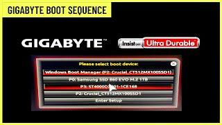 How to Configure Boot Device Sequence on Gigabyte Motherboard