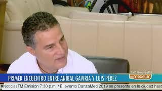 Luis Pérez y Aníbal Gaviria realizaron su primera reunión de empalme Noticias - Telemedellín