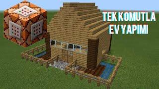 MİNECRAFT TEK KOMUT BLOĞU İLE EV YAPIMI... #1 HİLELİ MOD