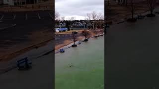 New Buffalo Underwater Lake Michigan hit record lake level #drone #nature #shorts