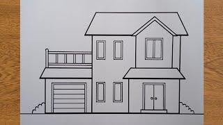 How to Draw a House for Beginners  Easy House Drawing