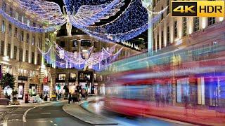 Worlds Biggest Christmas Lights-on 2023  Central London Christmas Lights 4K HDR