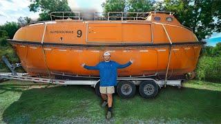 I Bought A 64 Person ENCLOSED LIFE BOAT Off Facebook Marketplace it weighs 20000 pounds...