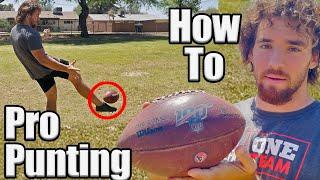 HOW TO PUNT A FOOTBALL  PUNT LIKE A PRO PUNTER  PUNT HIGHER & FARTHER  PUNTER MICHAEL TURK