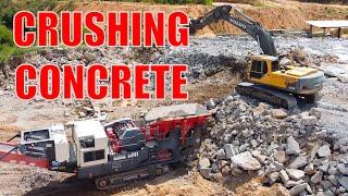 Jaw CRUSHER  repurposing old concrete  #recycling #landfill