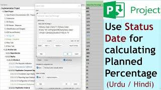 Can Planned Percentage be calculated using Status Date? UrduHindi