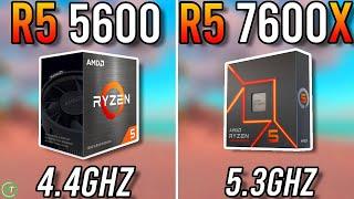 Ryzen 5 5600 vs Ryzen 5 7600X - Tested in 2024