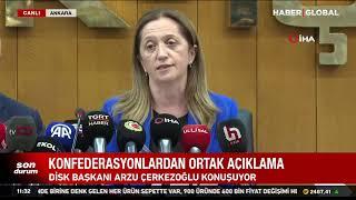 CANLI  TÜRK-İŞ DİSK ve HAK İŞten Ortak Asgari Ücret Açıklaması