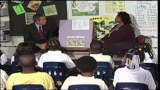 Sept. 11 2001 President George W. Bush learns about terror attacks at Sarasota school
