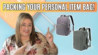 PACKING YOUR PERSONAL ITEM BAG  HOW & WHAT TO PACK  + LEVEL 8 LUGGAGE REVIEW